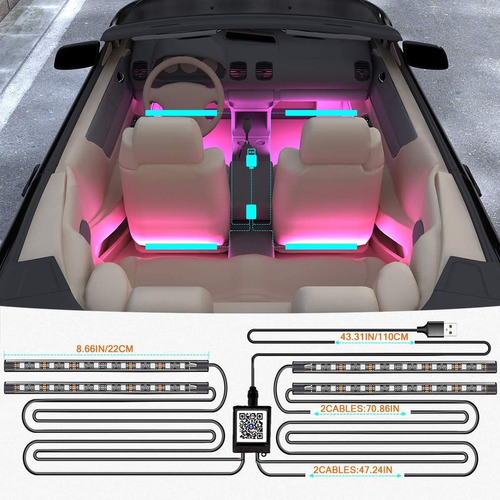 Luces Led Para Interior Del Coche, Con Puerto Usb, Luces Led