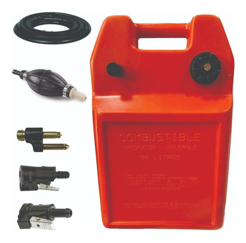 Kit Tanque Combustible 36 Lts + Conectores + Pera - Premium!