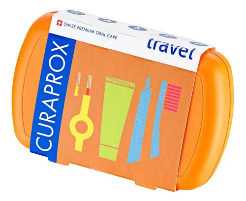 Curaprox Travel Set kit viagem cor laranja | MercadoLivre