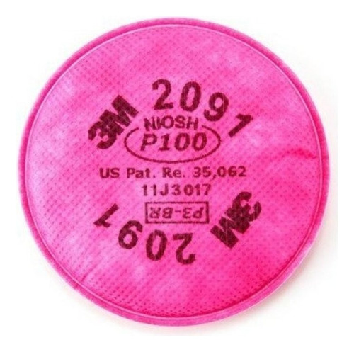 Filtro 3m 2091 Para Partículas P100 Color Rosado