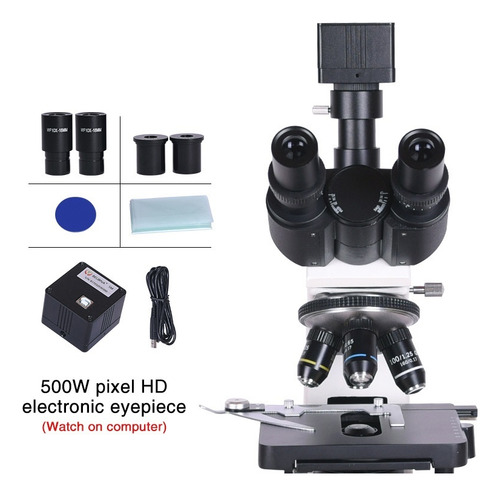 Microscopio Trinocular Profesional Con Pantalla 7 Pulgadas