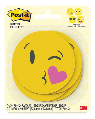 3m Post-it Notas Adhesivas Emoji, 2 Blocks, 30 Hojas