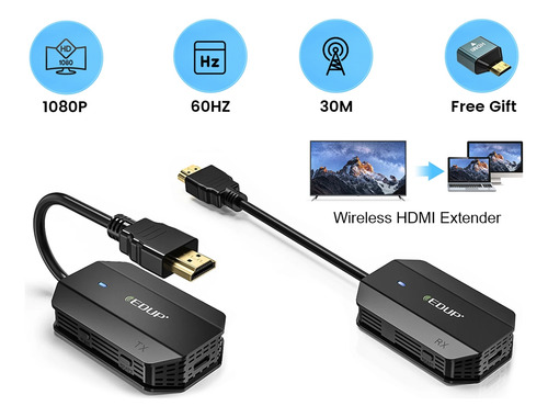 Para Transmisor Receptor Inalámbrico Edup 1080p Compatible