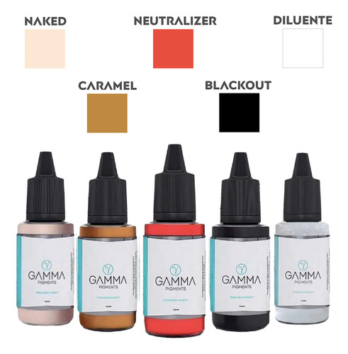 Kit Gamma Pigments Para Neutralização De Sobrancelhas