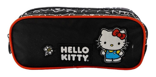 Estojo Duplo Hello Kitty T03 - 11339 - Artigo Escolar Cor Preto