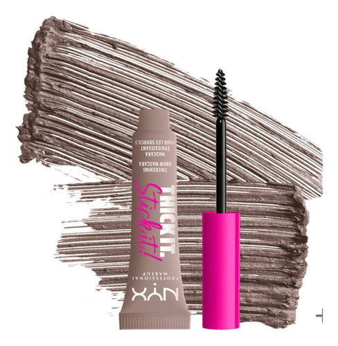 Nyx Thick It Stick It Mascara Para Cejas Tono Rich Auburn Color Cool Blonde