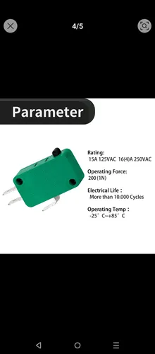 Micro Switch Microonda 15amp
