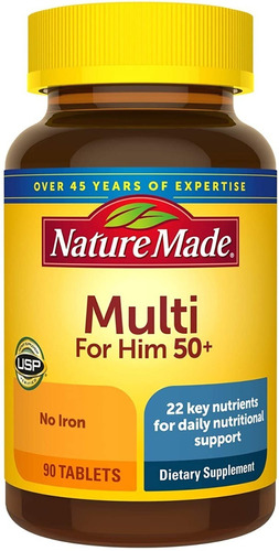 Multivitamínico 50+ Nature Made Con Vitamina D Para Hombre