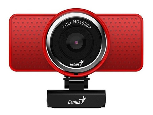 Imagen 1 de 3 de Cámara web Genius ECam 8000 Full HD 30FPS color rojo