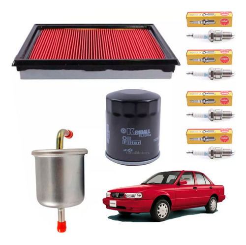 Kit Mantencion Nissan V16 1.6 1998 - 2011 Filtros + Bujias