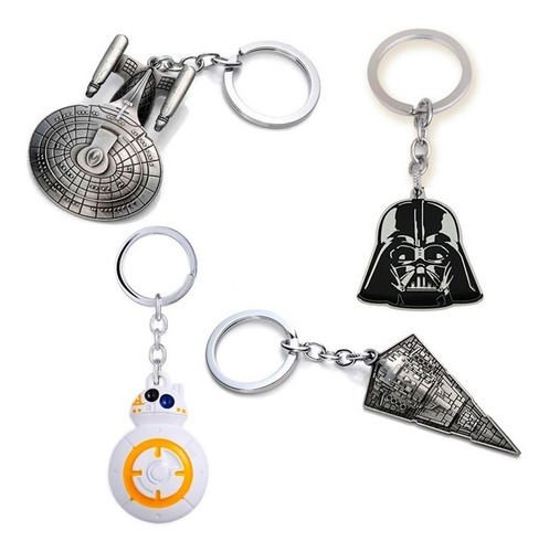 Llavero Metal Sólido Stars Wars Darth Vader Yoda Premium