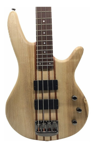 Bajo Eléctrico Con Funda Midland Heb-900p Neck-through