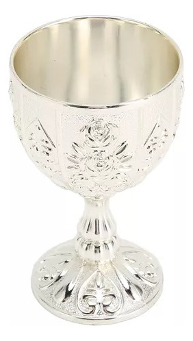 Copa De Vino Grabada En Relieve, Diseño De Flores Vintage De