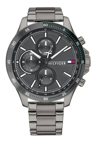 Relógio masculino Tommy Hilfiger 1791719 Multifuncional Gun Metal