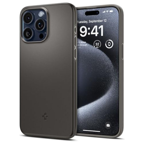 Funda Spigen Delgada iPhone 15 Pro - Plomo