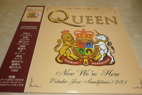 Queen Now Were Here Velez 1981 Vinilo Transparente 10 Puntos