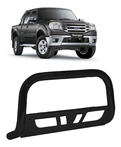 Defensa Negra Con Chapón Ford Ranger 1998/2012