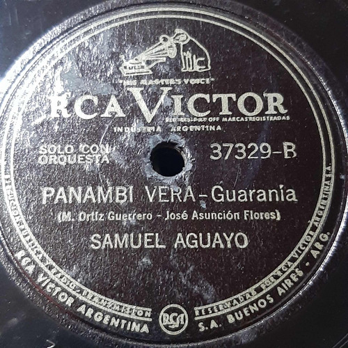 Pasta Samuel Aguayo Con Orq Rca Victor C237