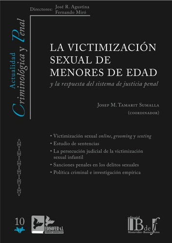 Tamarit - La Victimización Sexual De Menores De Edad - Bdef 