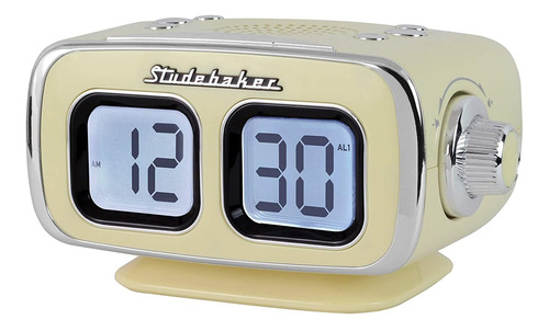 Gran Pantalla Lcd Del Fm Reloj Retro Usb De Radio Bluet...