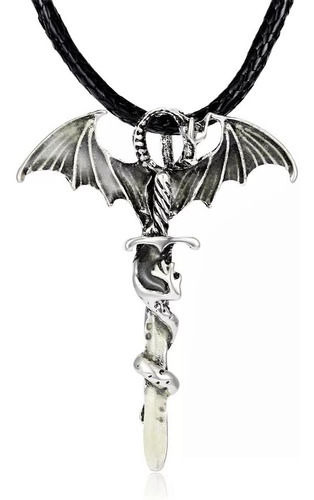 Collar Colgante De Dragon Estilo Vintage Luminoso