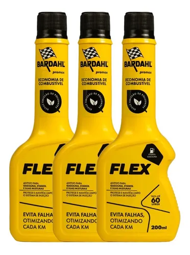 3 Aditivos Combustível Flex Gasolina Etanol 200ml Bardahl - R$ 81,99