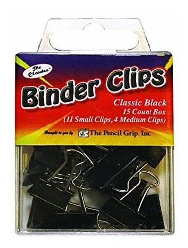 Clips - Pencil Grip The Classics Binder Clip, 15 Count Mixed