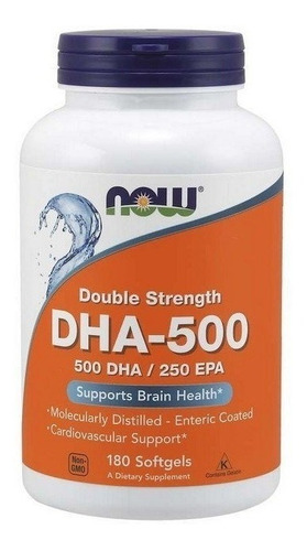 Now Foods | Dha-500 | Double Strength | 180 Softgels