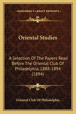 Libro Oriental Studies: A Selection Of The Papers Read Be...