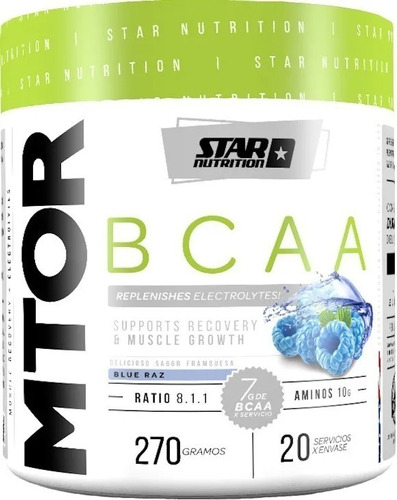 Mtor Bcaa 270 Gr Star Nutrition Aminoácido Nueva Fórmula 