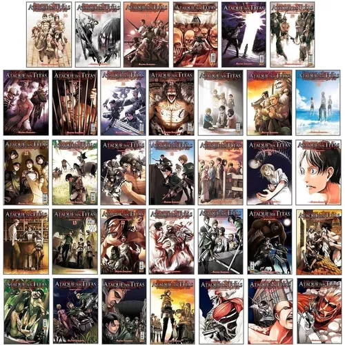 Coleção completa de Mangás Ataque dos Titãs. #manga #anime #foryou