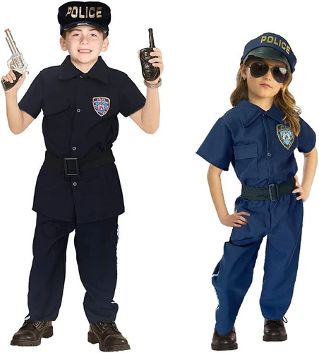 Disfraces Tudi - Disfraz Policia Para Niños Y Niñas Hallowee