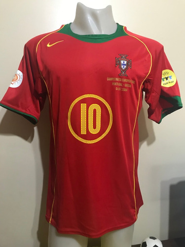 Camiseta Portugal V Grecia Final Euro 2004 Rui Costa #10 L