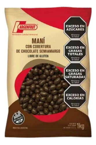Maní Con Cobertura De Chocolate Semiamargo Argenfrut X1kg