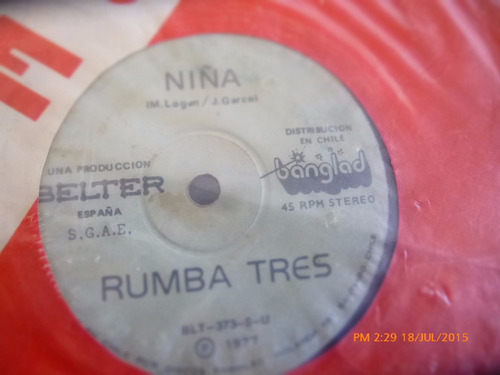 Vinilo Single De Rumba Tres -- Niña ( R74