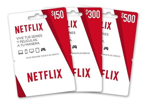 Imagen 1 de 1 de Tarjeta Netflix De $300 De Credito 100% Confiable Y Seguro