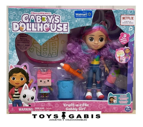Gabby's Dollhouse Gabby Muñeca Deluxe Exclusiva Con Baby Box