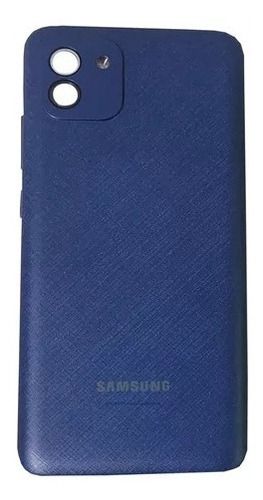Tapa Trasera Carcasa Samsung A03 Color Azul Nuevo