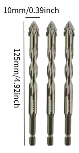 3 Piezas De Brocas Excéntricas Con Dientes De De 10 Mm