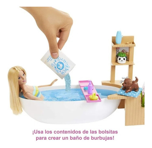 Muñeca Barbie Baño De Espuma Original Juguete Niñas