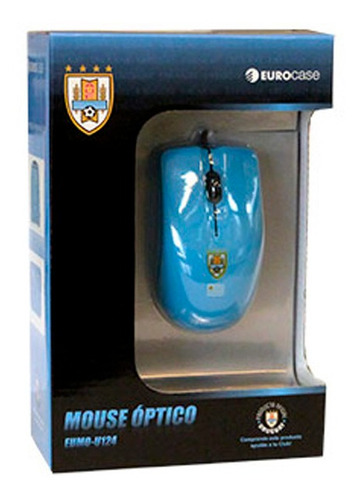 Mouse Optico 3d Eurocase Uruguay Oficial Auf Celeste 800dpi