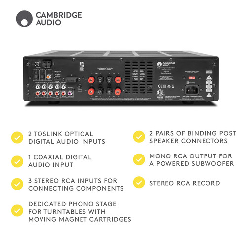 Receptor Estéreo Cambridge Audio Axr100 De 100 Vatios Con