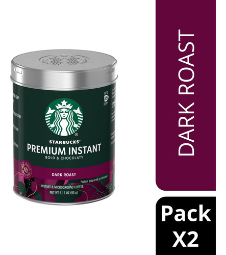 Café Starbucks® Dark Roast 90g X2 Tarros