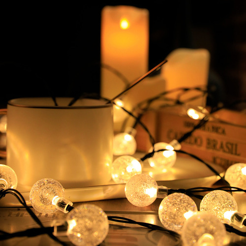 Cadena De Luces Con Forma De Lámpara, Bombillas Impermeables
