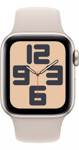Apple Watch SE (2nd GEN) GPS • Caja de aluminio blanco estelar de 44 mm • Correa deportiva blanco estelar - M/L - Excelente (Reacondicionado)