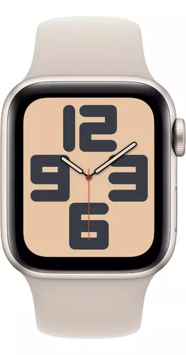 Apple Watch SE (2nd GEN) GPS • Caja de aluminio blanco estelar de 44 mm • Correa deportiva blanco estelar - M/L