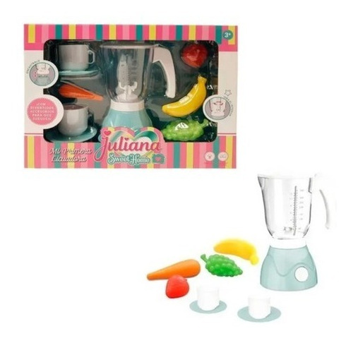 Imagen 2 de 6 de Licuadora Juliana Juguete Infantil Luz Sonido Frutas Cocina