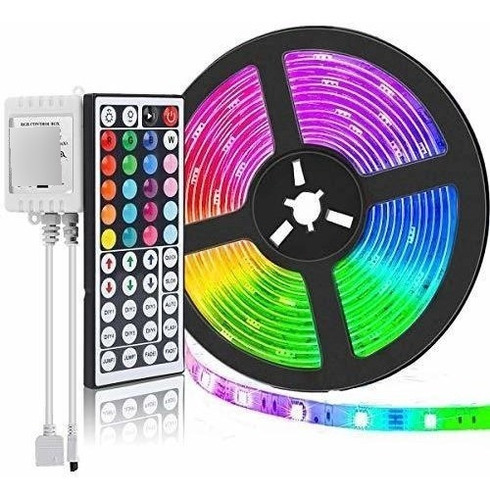 Tira De Luz Led Rgb Impermeable 5050 + Control Remoto Ir De 