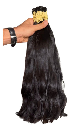 Cabelo Humano Brasileiro Do Sul 45 Cm 250 Gramas Extra Fino 