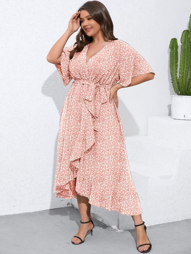 Vestido Corto Casual Fresco Estampado Rayas Línea